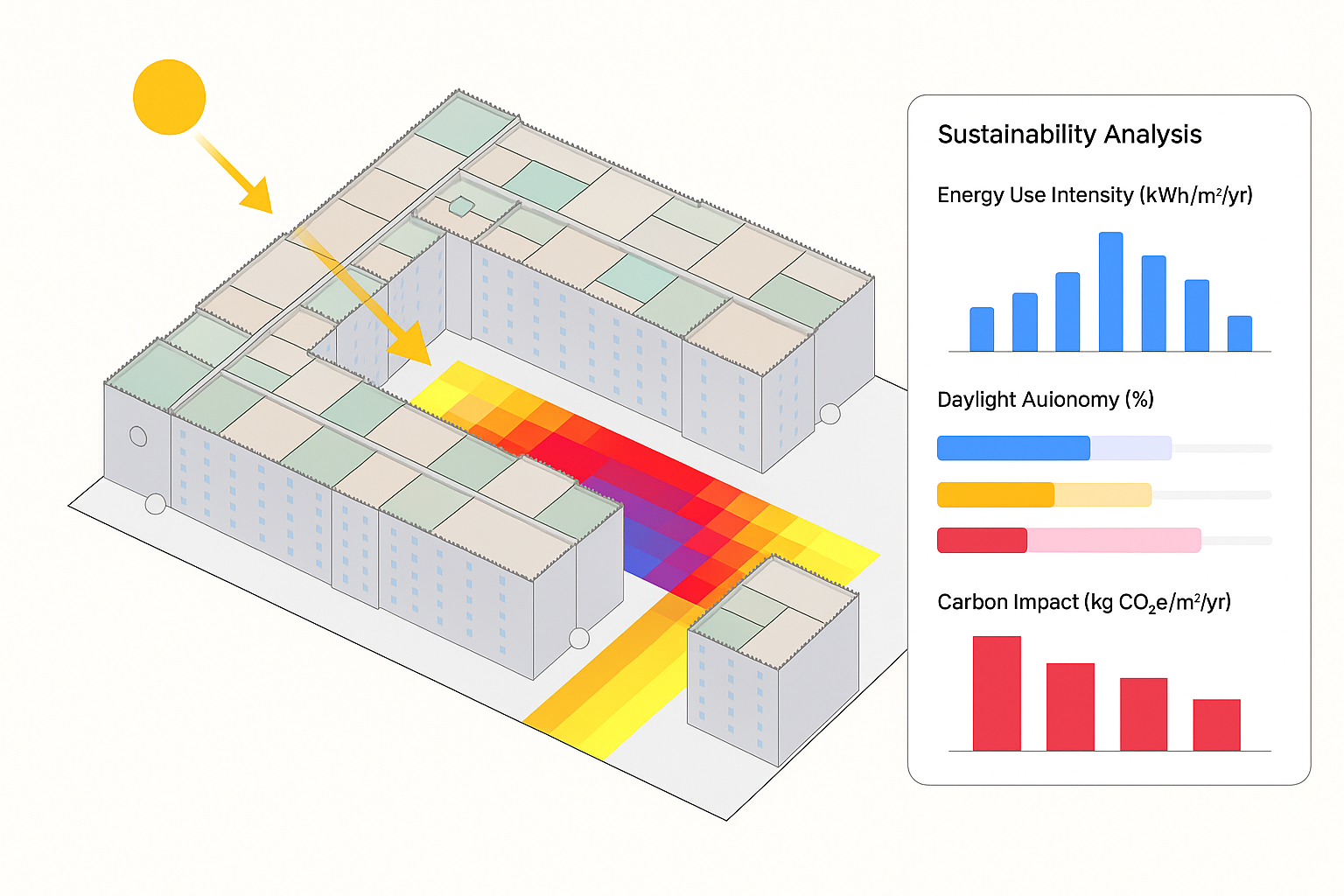 Real-time performance dashboards with sustainability metrics